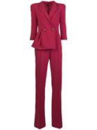 Elisabetta Franchi Stretch Suit-like Jumpsuit - Pink & Purple
