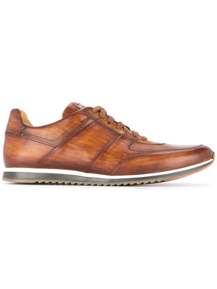 Magnanni Logo Detail Sneakers - Brown