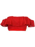 Suboo Lucy Knitted Bandeau Top - Red