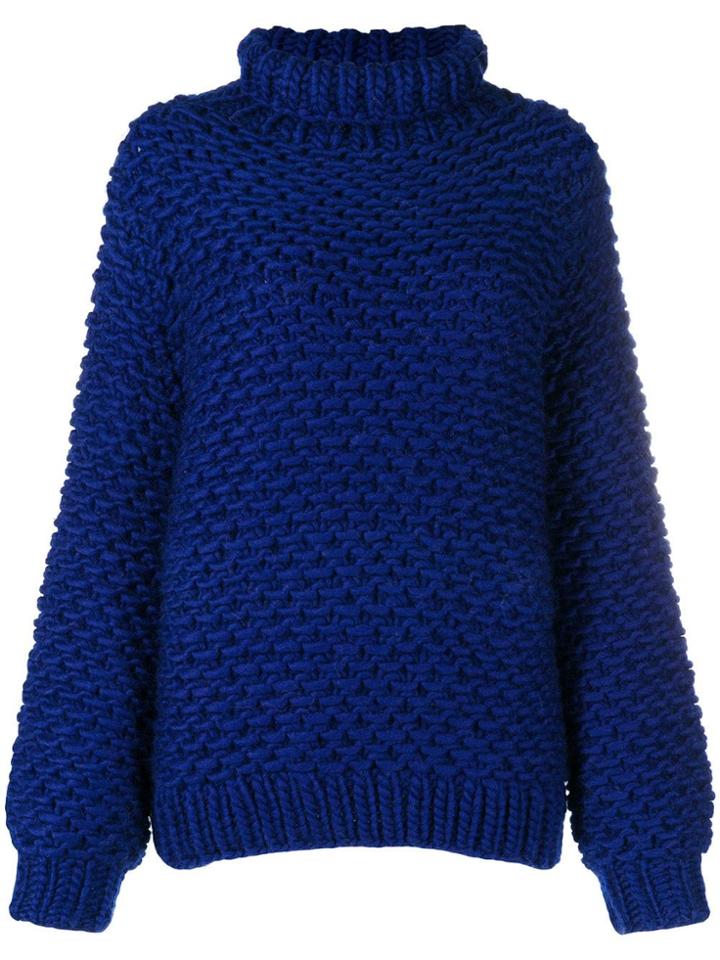 I Love Mr Mittens Pearl Knit Jumper - Blue