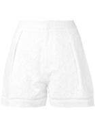 Markus Lupfer - Broderie Anglaise Shorts - Women - Cotton - Xs, White, Cotton