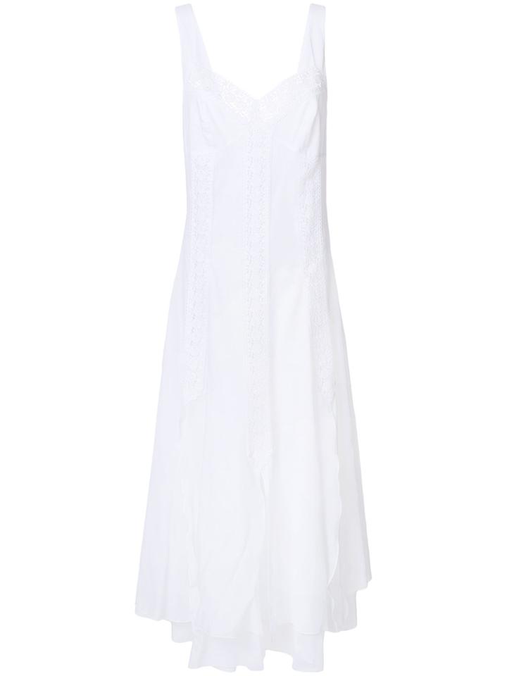 Charo Ruiz Crochet Panelled Maxi Dress - White