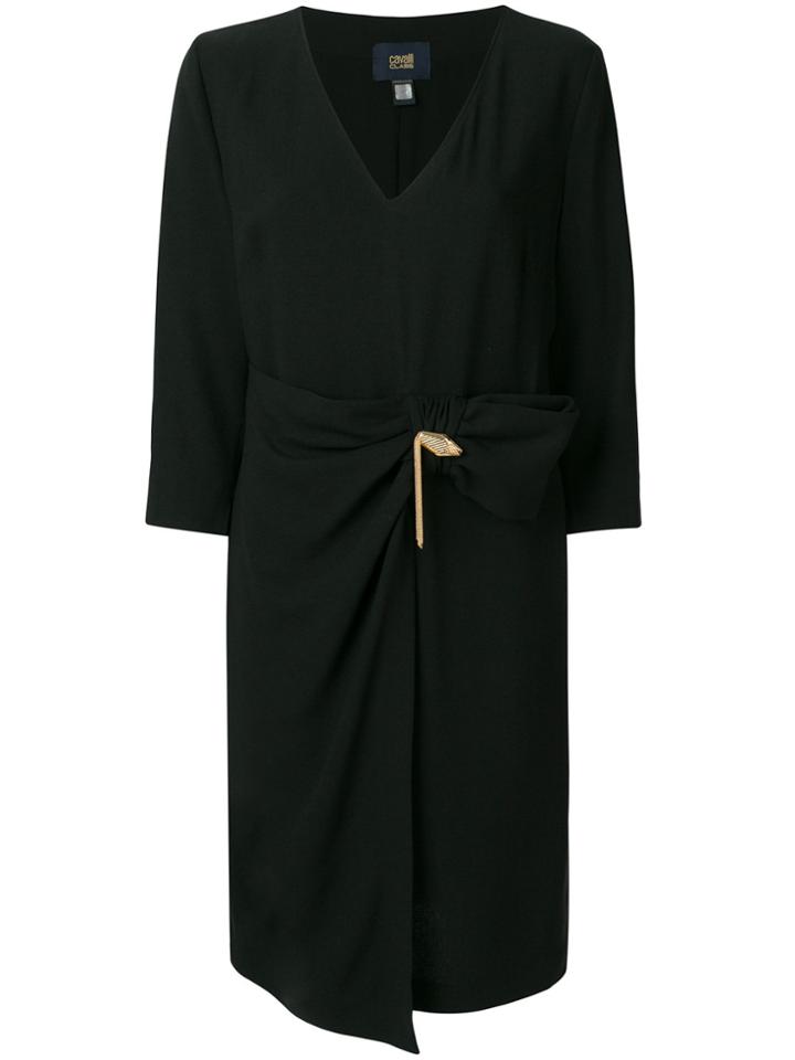 Cavalli Class Foldover Detail Fress - Black