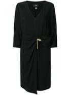 Cavalli Class Foldover Detail Fress - Black
