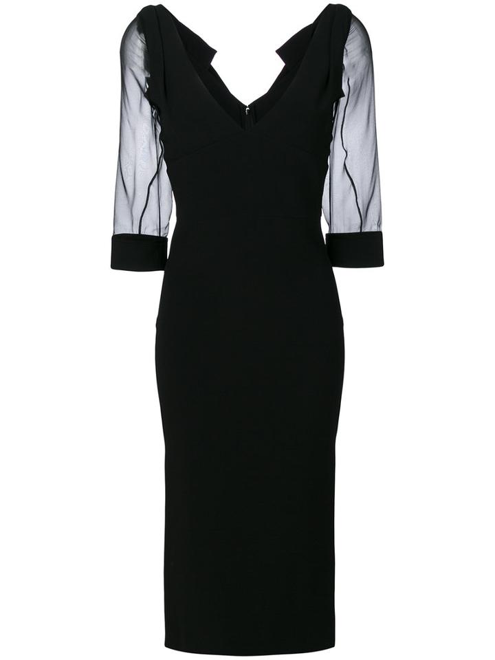 Dsquared2 - Sheer Midi Dress - Women - Silk/acetate/viscose - 40, Black, Silk/acetate/viscose