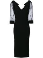 Dsquared2 - Sheer Midi Dress - Women - Silk/acetate/viscose - 40, Black, Silk/acetate/viscose