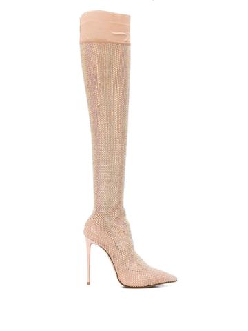 Le Silla Calzatura Over The Knee Sock Boots - Neutrals