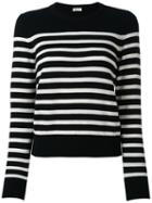 Striped Cashmere Sweater - Women - Cashmere - S, Black, Cashmere, Saint Laurent