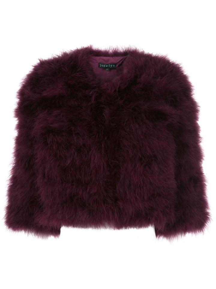 Jocelyn Cropped Faux-fur Jacket - Purple