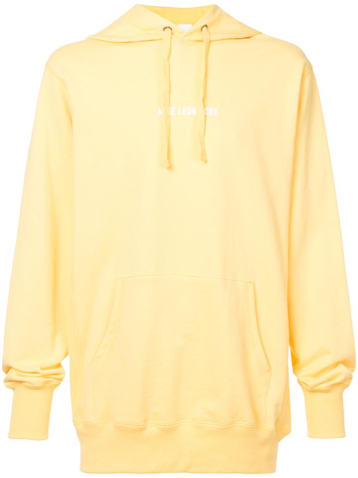 Aimé Leon Dore Oversize Branded Hoodie - Yellow & Orange