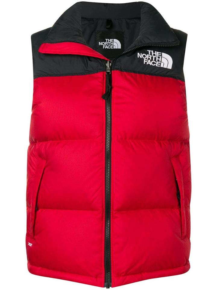 The North Face Padded High Neck Gilet - Red