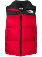 The North Face Padded High Neck Gilet - Red