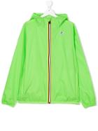 K Way Kids Hooded Zip Jacket - Green