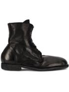 Guidi Lace-up Fitted Boots - Black