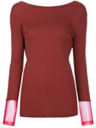 Toga Pulla V-back Sweater - Red