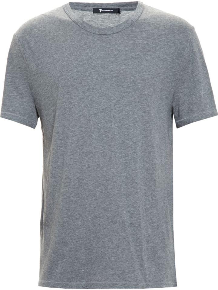 T By Alexander Wang Cotton T-shirt, Men's, Size: Xl, Grey, Cotton