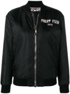Philipp Plein Crystal Beetle Bomber Jacket - Black