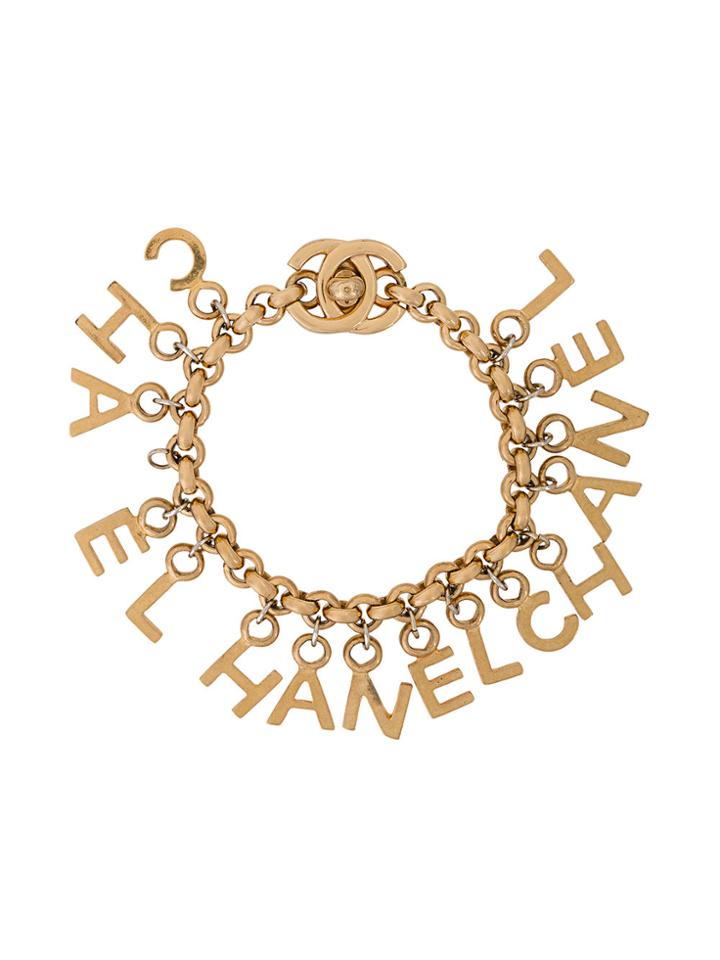Chanel Vintage Logo Swing Bracelet - Metallic