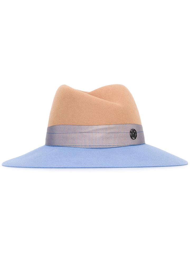 Maison Michel Virginie Hat, Women's, Size: Small, Blue, Cotton/wool Felt