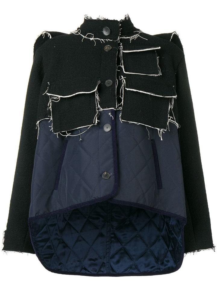 Carven Oversized Padded Coat - Black