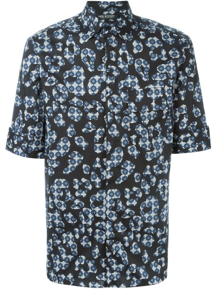Neil Barrett Multi Pattern Print Shirt