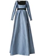 Philosophy Di Lorenzo Serafini Scoop-neck Dotted Gown - Blue