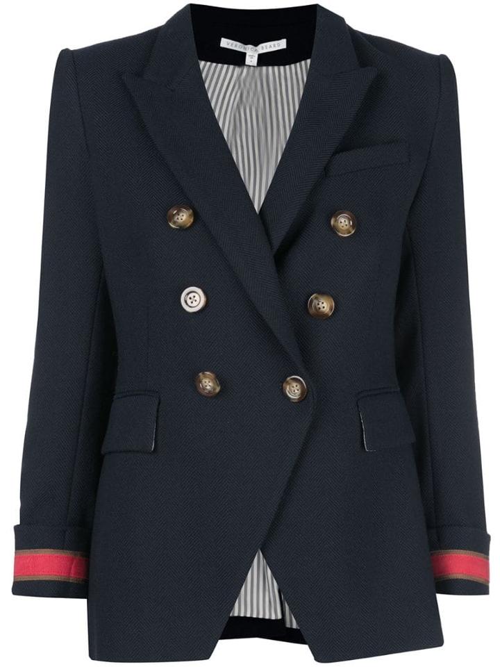 Veronica Beard Contrast Cuff Blazer - Blue