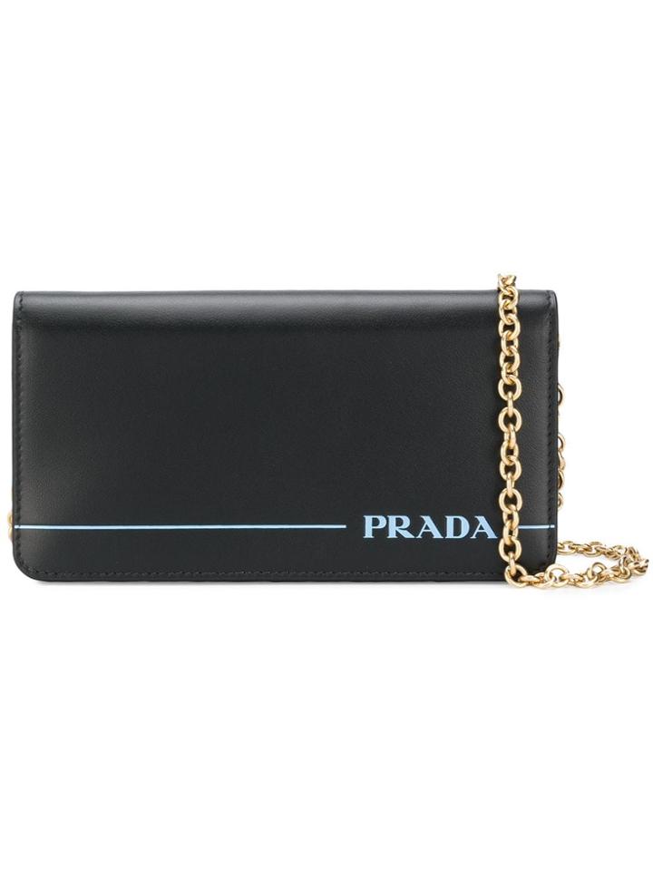 Prada City Chain Wallet - Black