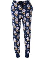 Markus Lupfer Daisy Print Joggers, Women's, Size: Xs, Blue, Cotton
