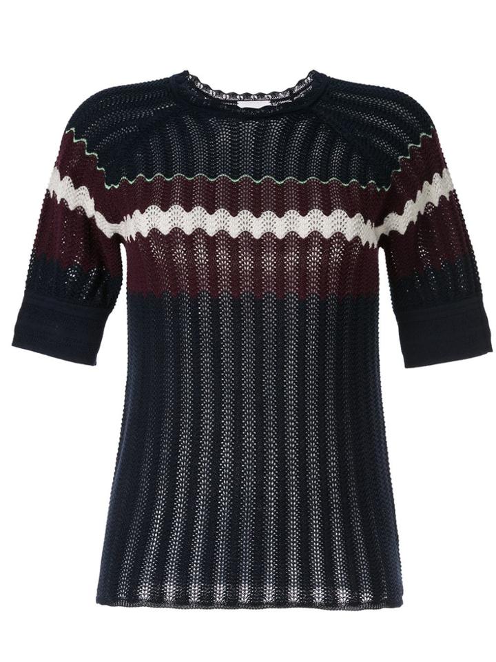 Molli Ribbed Knit Top - Blue