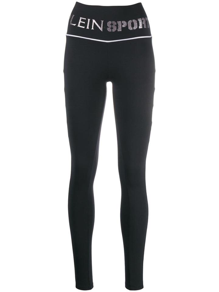 Plein Sport Logo Waistband Leggings - Black
