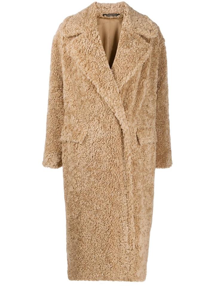 Tagliatore Cathy Faux-shearling Coat - Neutrals