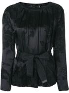 Gucci Pre-owned 2002 Jacquard Belted Jacket - Black