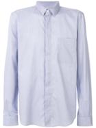 Junya Watanabe Comme Des Garçons Man Striped Panelled Shirt - Blue