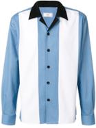 Ami Alexandre Mattiussi Striped Panel Shirt - Blue