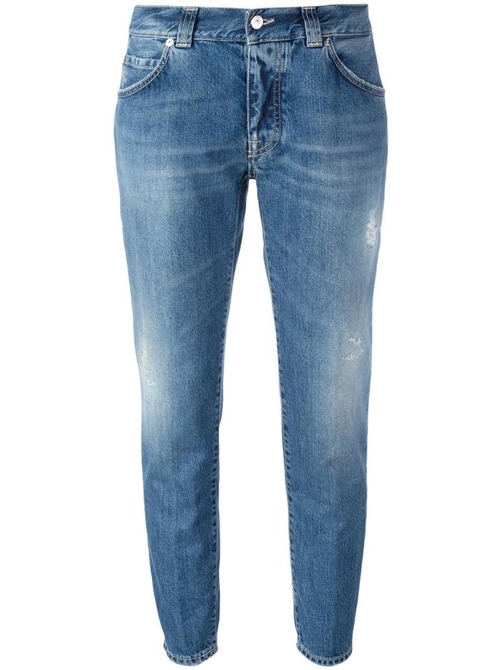 +people 'karen' Cropped Jeans, Women's, Size: 26, Blue, Cotton