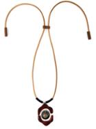 Marni Flower Pendant Necklace, Women's, Nude/neutrals, Resin/leather