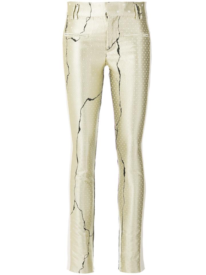 Haider Ackermann Printed Skinny Trousers - Nude & Neutrals