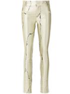 Haider Ackermann Printed Skinny Trousers - Nude & Neutrals