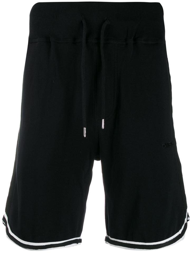Diesel Panel Stripe Shorts - Black