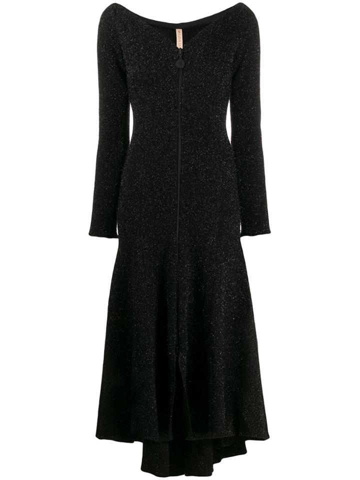 Maria Lucia Hohan V-neck Flared Dress - Black