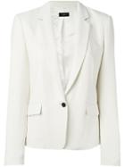 Joseph One-button Blazer, Women's, Size: 42, White, Viscose/acetate/spandex/elastane