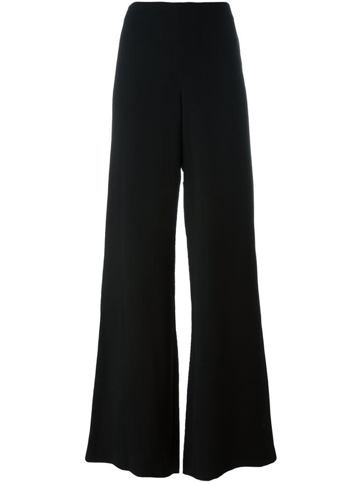 Theory Wide Leg Trousers, Women's, Size: 4, Black, Triacetate/polyester