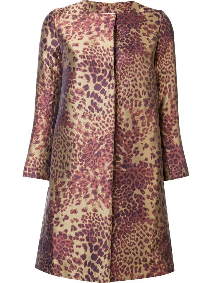 Josie Natori Leopard Print Coat