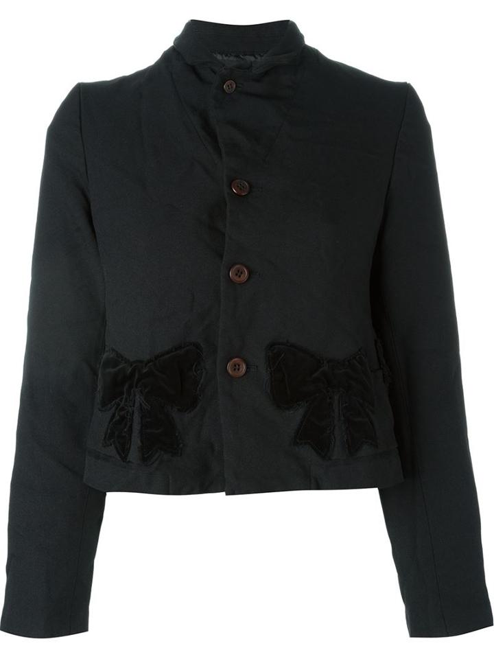 Comme Des Garçons Girl Bow Detail Jacket, Size: Medium, Black, Polyester/cotton