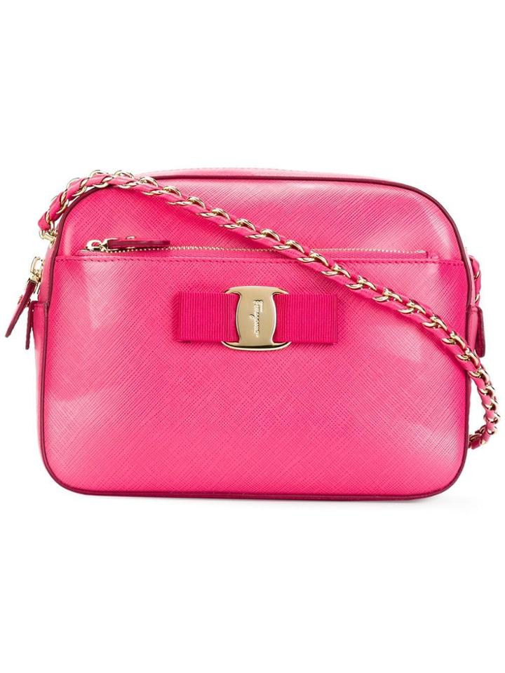 Salvatore Ferragamo 'lydia' Camera Crossbody Bag - Pink & Purple