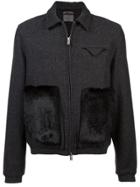 Siki Im Tweed Faux-fur Pockets Jacket - Grey