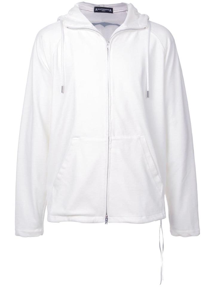 Mastermind World Rear Logo Print Zip Hoodie - White