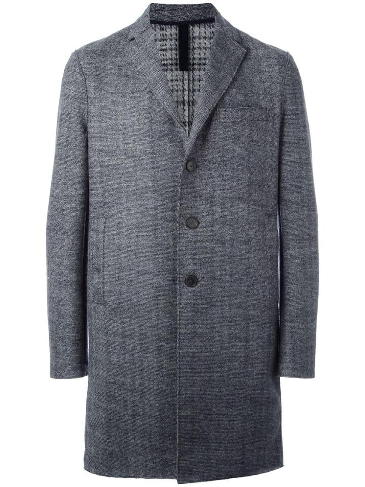 Harris Wharf London Boxy Tweed Coat - Grey