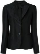 Tonello Silk-effect Fitted Blazer, Women's, Size: 40, Black, Cupro/acetate/polyester